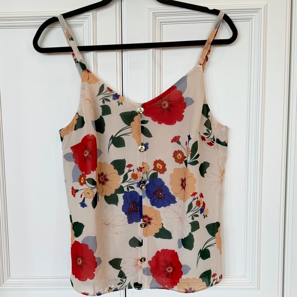 Cabi Victoria Cami – Floral Button-Front Camisole – Size S - Picture 1 of 4